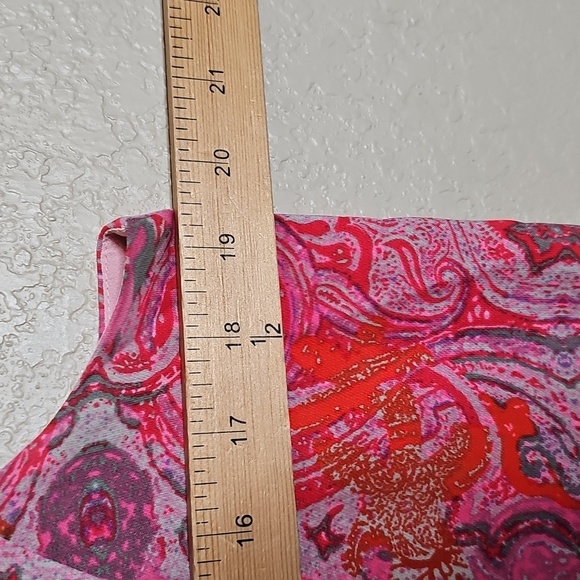 CAbi Jubilee Pink and Red Paisley Tank Top With Back Zip Medium - Picture 8 of 8